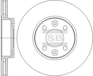 Тормозной диск Sangsin Hi-Q передний для Renault Logan II 2007-2026. Артикул SD3067