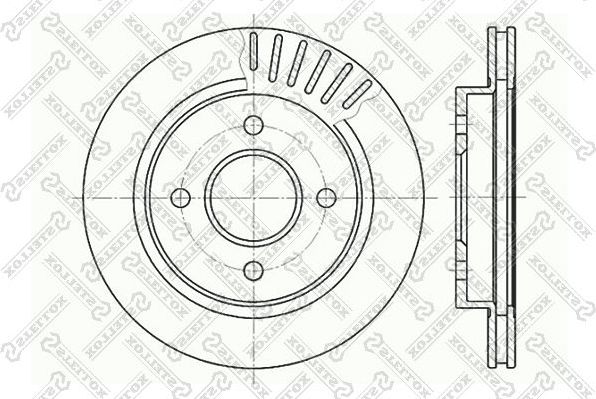 Тормозной диск Stellox задний для Ford Mondeo II 1996-2000. Артикул 6020-2535V-SX