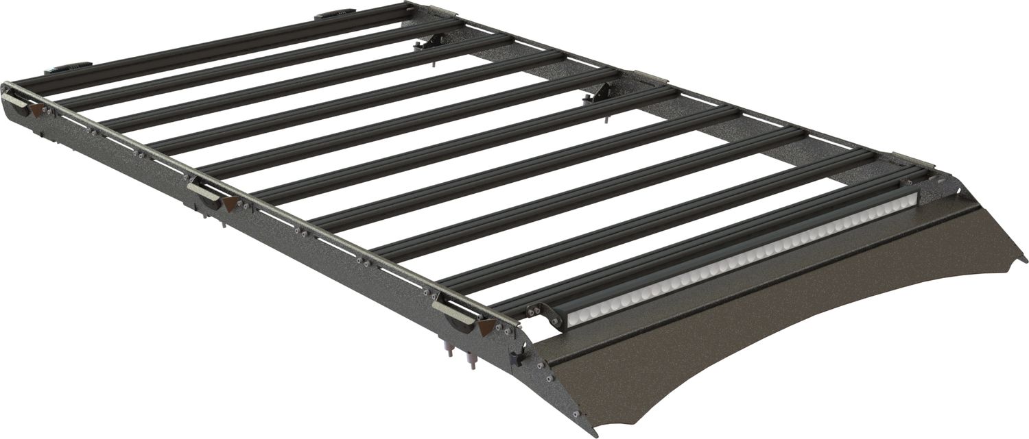 Экспедиционный багажник STC для Toyota Land Cruiser 105 1998-2007 шторка, дальний, рабочий и задний свет. Артикул STC-TLC100/105-TR1-L1L2L3