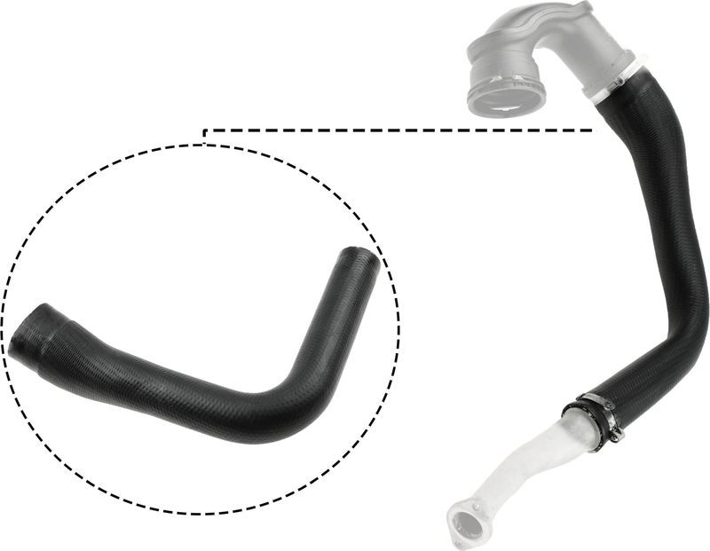 Патрубок интеркулера Gates (АСМ (полиакриловый каучук)). Артикул 09-0169