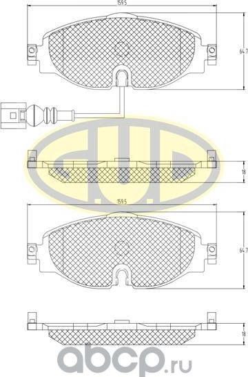 КОЛОДКИ ТОРМОЗНЫЕ ДИСКОВЫЕ (G.u.d). Артикул GBP151501