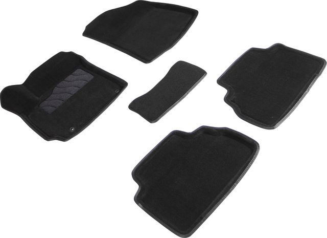 Комплект ковриков Seintex 3D ворсовые для салона Kia Soul III 2019-2026 ЧЕРНЫЙ. Артикул 92643