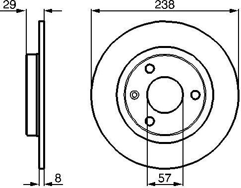 Тормозной диск Bosch передний для Citroen AX 1986-1998. Артикул 0 986 478 246
