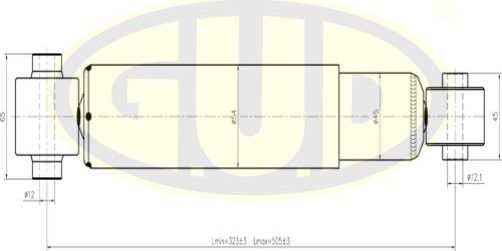 Амортизатор G.U.D.. Артикул GSA349078