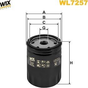 Масляный фильтр WIX Filters. Артикул WL7257