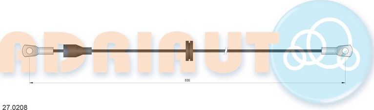 Трос ручника (тросик ручного тормоза) Adriauto. Артикул 27.0208