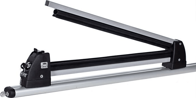 Крепление Amos Ski Lock 3 для перевозки 3-х пар лыж/1-го сноуборда на багажнике на крыше авто. Цвет Серебристый. Артикул SKILOCK3ALU