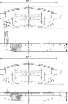 Тормозные колодки Nipparts задние для Mazda MPV II (LW) 2002-2006. Артикул N3613023
