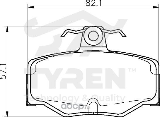 Колодки тормозные дисковые | зад | (Tyren). Артикул TYR1211861