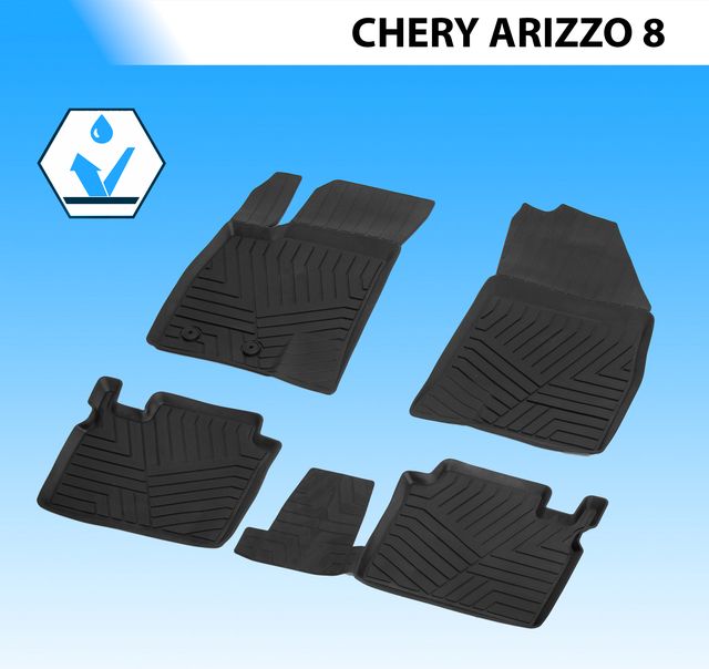 Коврики Rival литьевые для салона Chery Arrizo 8 2022-2026. Артикул 60911001