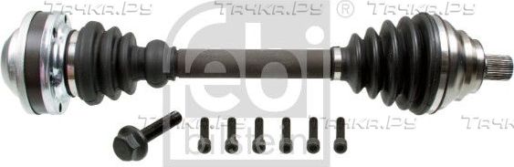 Полуось (привод в сборе, приводной вал) Febi Bilstein передняя левая для Volkswagen Tiguan II 2016-2026. Артикул 183497
