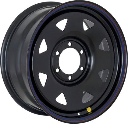 Колёсный диск OFF-ROAD Wheels усиленный стальной черный 6x139,7 8xR18 d110 ET+30 (треуг. мелкий) для Toyota Hilux VIII 2015-2023. Артикул 1880-63910BL+30A17
