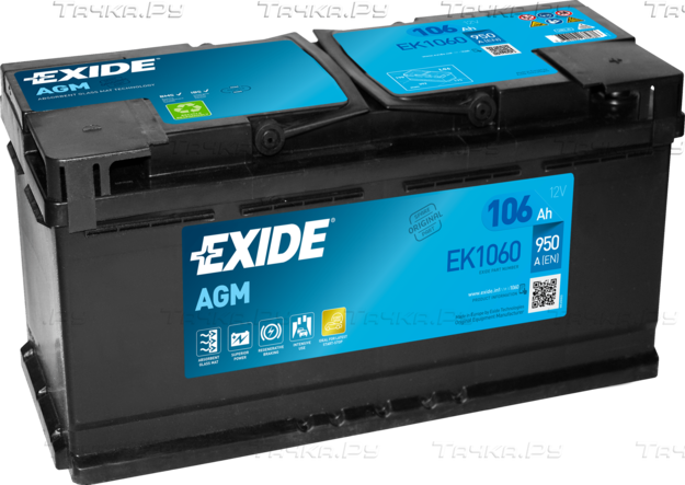 Аккумулятор Exide AGM для Mercedes-Benz S-Класс VI (W222, C217) 2014-2026. Артикул EK1060