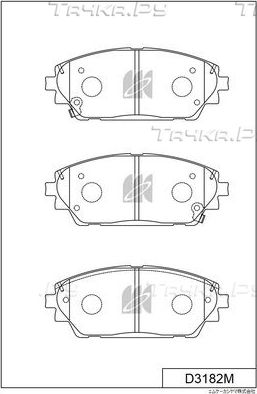 Тормозные колодки MK Kashiyama передние для Mazda 3 IV (BP) 2018-2026. Артикул D3182M