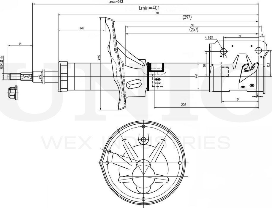 Амортизатор подвески (Unio). Артикул SAB-10122