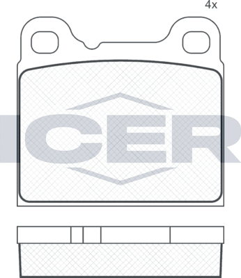 Тормозные колодки Icer. Артикул 180890