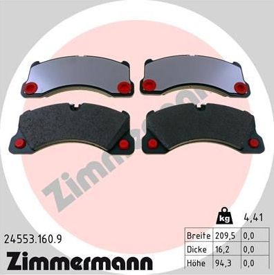 Тормозные колодки Zimmermann pb:z. Артикул 24553.160.9