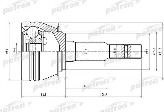 Шрус наружный (граната) Patron. Артикул PCV1311