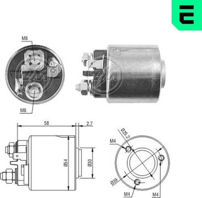Втягивающее реле стартера Era. Артикул ZM1491