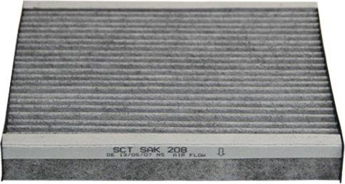 Салонный фильтр SCT-Germany. Артикул SAK 208