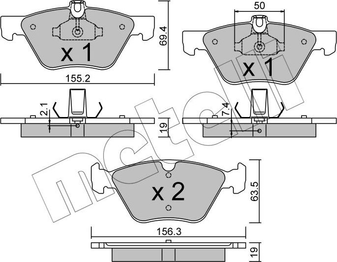 Тормозные колодки Metelli. Артикул 22-0252-1