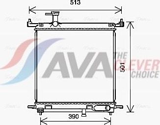 Радиатор охлаждения двигателя AVA ** CLEVER FIT **. Артикул DN2435