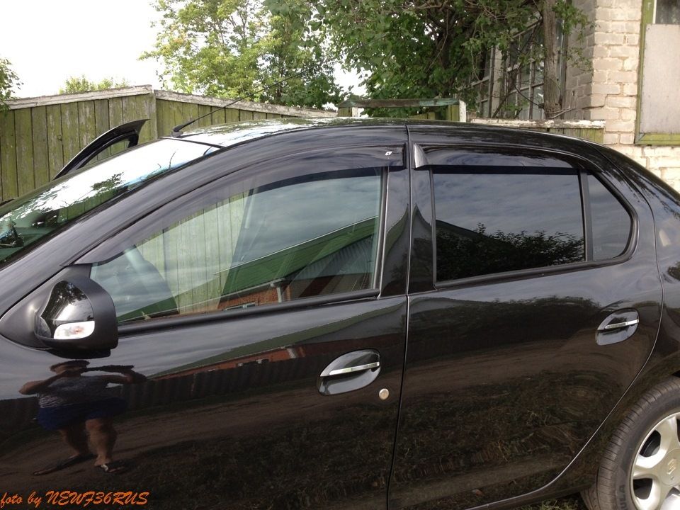 Дефлекторы Cobra Tuning для окон Renault Logan (в т.ч. Stepway) II седан 2014-2026. Артикул R13114