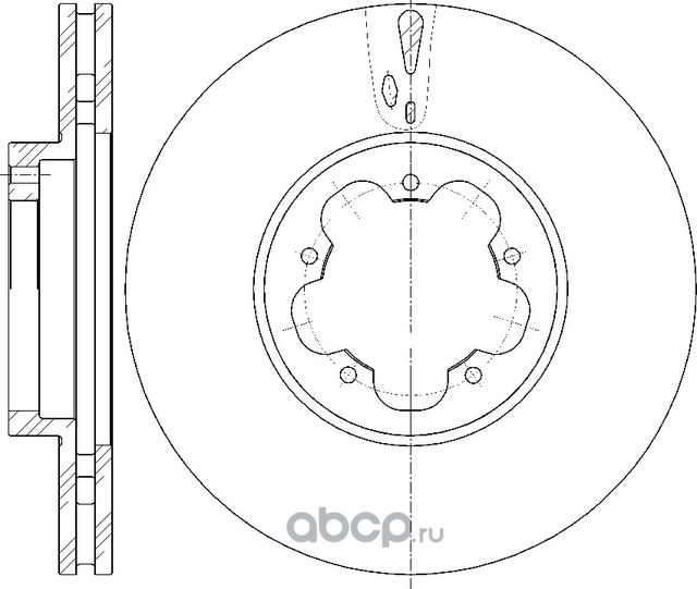 Диск тормозной вентилируемый (G-Brake). Артикул GR20547