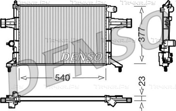 Радиатор охлаждения двигателя Denso (алюминий). Артикул DRM20082