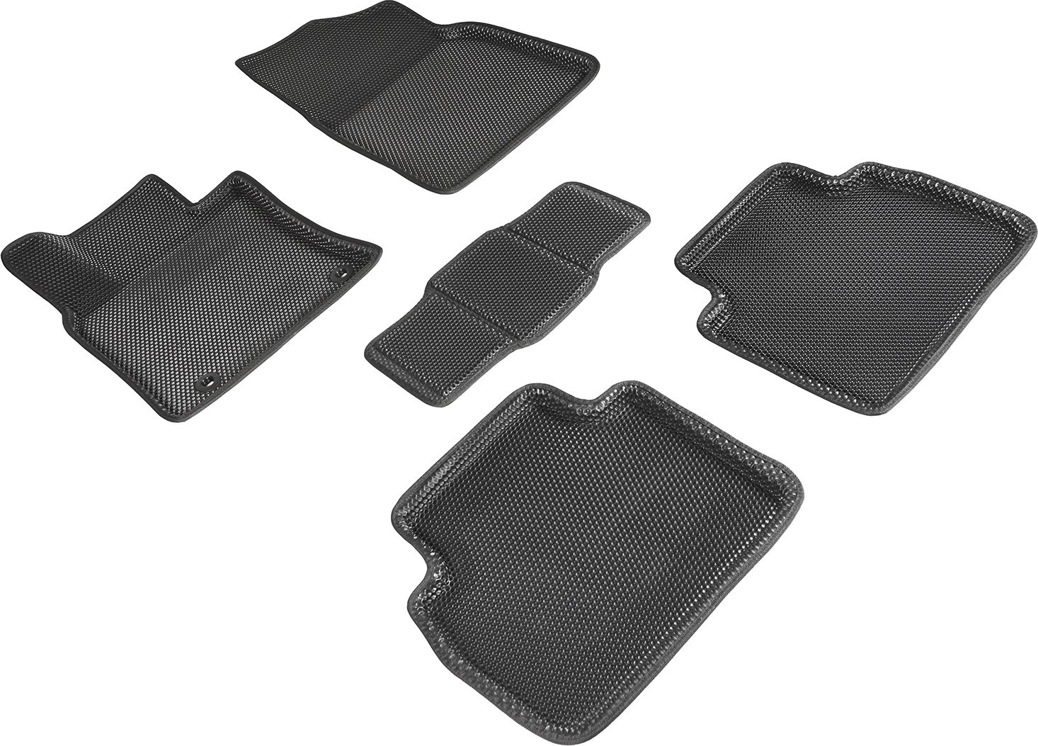 Коврики Seintex 3D EVA Соты для салона Toyota Camry 70 (V70, XV70) 2017-2026 ЧЕРНЫЕ. Артикул 95174