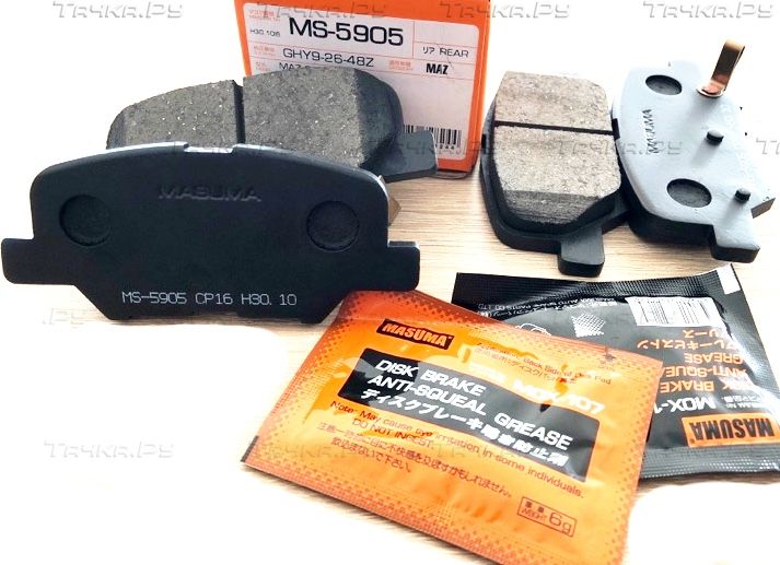 Тормозные колодки Masuma задние для Mitsubishi Outlander III 2012-2026. Артикул MS-5905