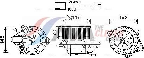 Вентилятор, мотор печки (отопителя) салона AVA для Citroen Xantia I 1993-2003. Артикул CN8294
