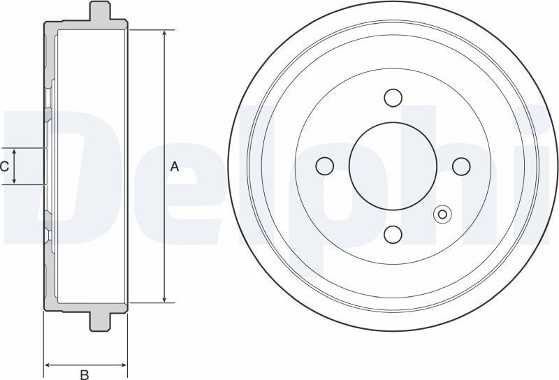 Тормозной барабан Delphi. Артикул BF549