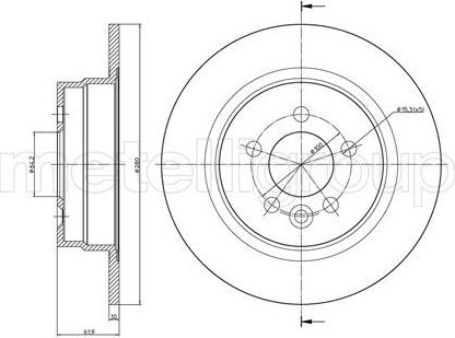 Тормозной диск Trusting задний для Rover 75 I 1999-2005. Артикул DF764