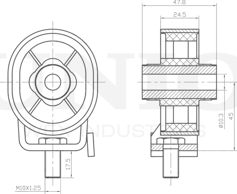 Опора двигателя (Unio). Артикул RMP-15067