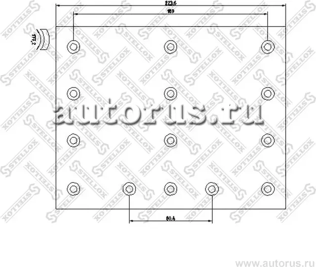 Тормозные накладки Stellox задние для Volvo  F16 1988-1994. Артикул 85-01104-SX