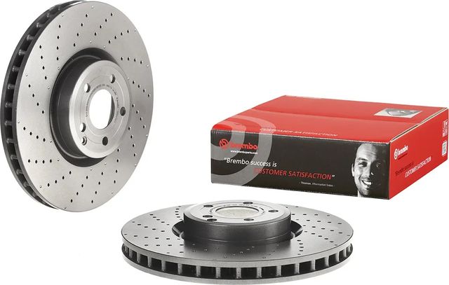 Тормозной диск Brembo PRIME LINE - UV Coated передний для Mercedes-Benz SL-Класс VI (R231) 2012-2026. Артикул 09.B474.11