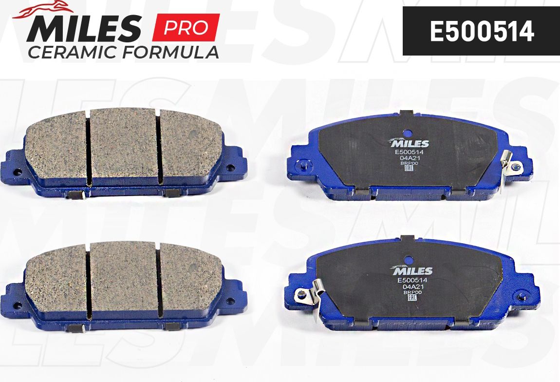 Тормозные колодки Miles (Керамика). Артикул E500514