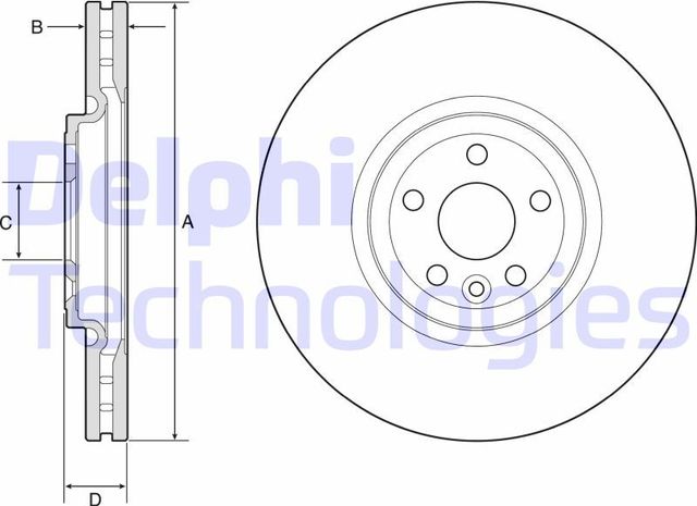 Опорный подшипник амортизатора (стойки) Delphi передний для Nissan Juke I 2010-2019. Артикул BSJ30005