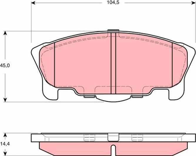 Тормозные колодки TRW. Артикул GDB3320