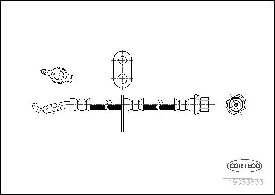 Тормозной шланг Corteco. Артикул 19033533
