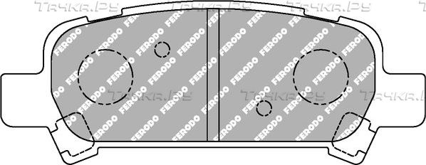 Тормозные колодки FERODO RACING DS PERFORMANCE для Subaru Outback III 2003-2009. Артикул FDS1333