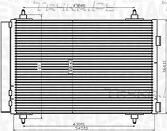 Радиатор кондиционера (конденсатор) Magneti Marelli. Артикул 350203916000