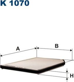 Салонный фильтр Filtron для Renault Laguna I 1993-2001. Артикул K 1070