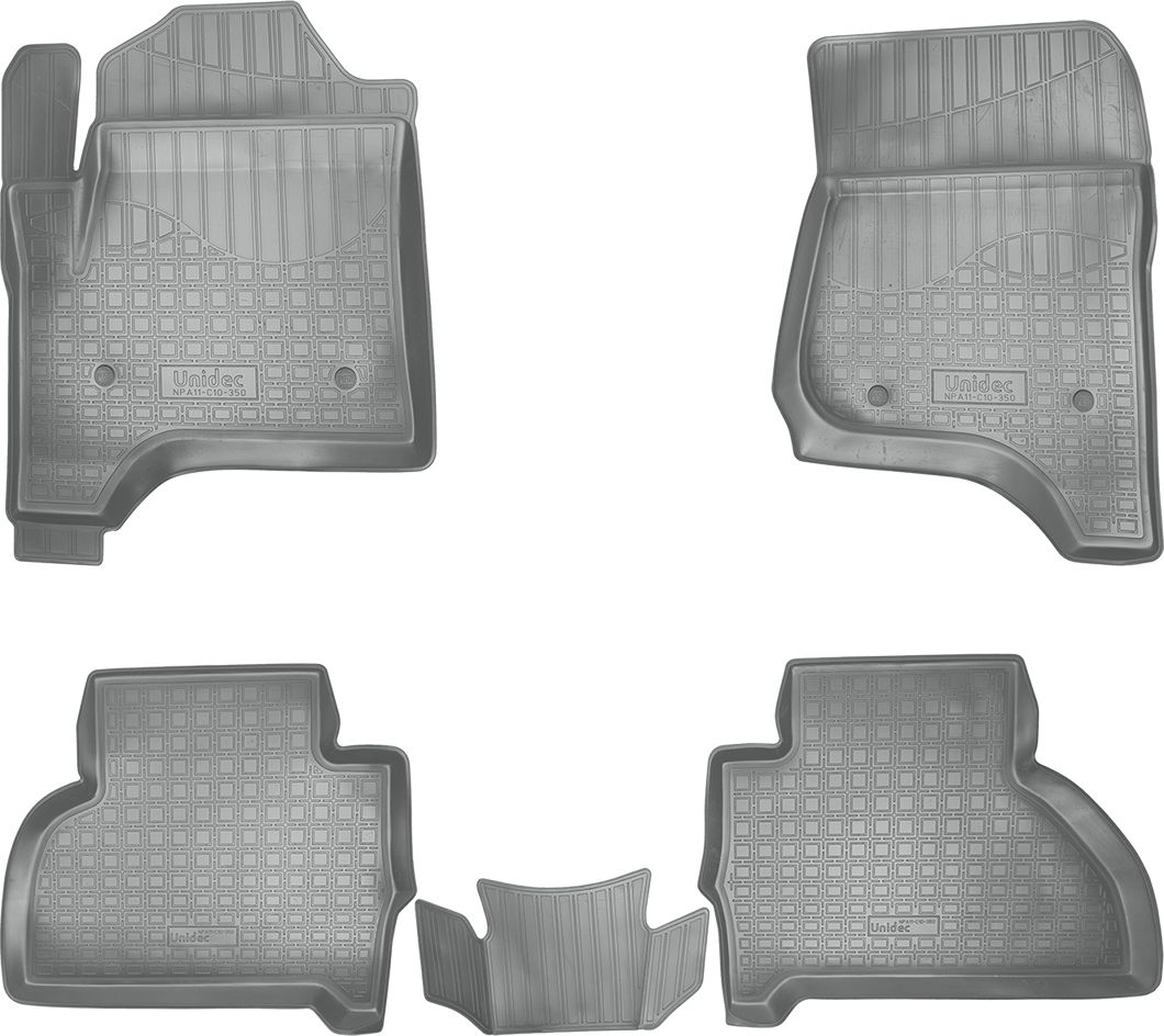 Коврики Норпласт для салона Cadillac Escalade IV (5 мест) 2014-2026 СЕРЫЕ. Артикул NPA11-C10-350-G