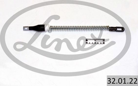 Трос ручника (тросик ручного тормоза) Linex. Артикул 32.01.22