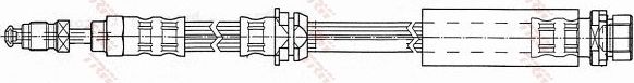Тормозной шланг TRW передний правый/левый для Ford Fusion I 2002-2012. Артикул PHB438