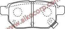 Колодки TOYOTA Auris, Corolla, Raum, Prius (2005-) задние (Aiko). Артикул PF1519