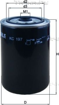 Топливный фильтр Mahle для Renault Premium I 1996-2006. Артикул KC 197