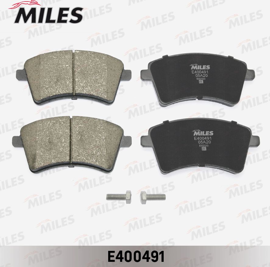 Тормозные колодки Miles (Low-Metallic). Артикул E400491